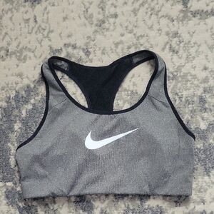 Nike Gray and Black Sports Bra Intimates